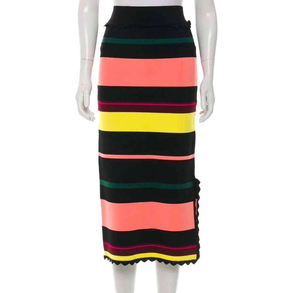 APIECE APART Striped Midi Length Skirt